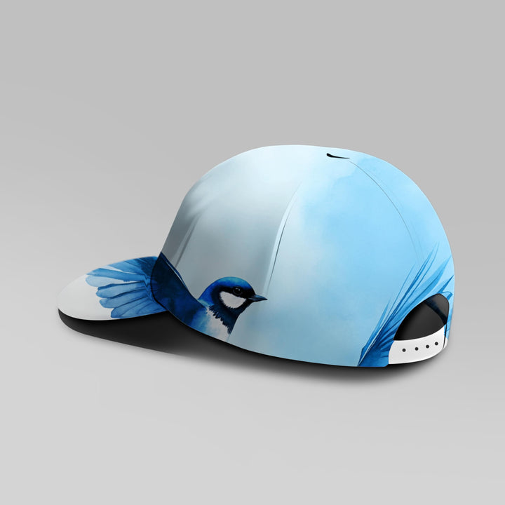 Gorra de Béisbol Ajustable y Ligera - Azul Claro con Estampado de Pájaros Voladores (Pájaros Azules), Gorra Deportiva para Exteriores Lavable a Máquina, Sombrero de Verano Casual Ideal para Estilo Urbano y Ropa casual