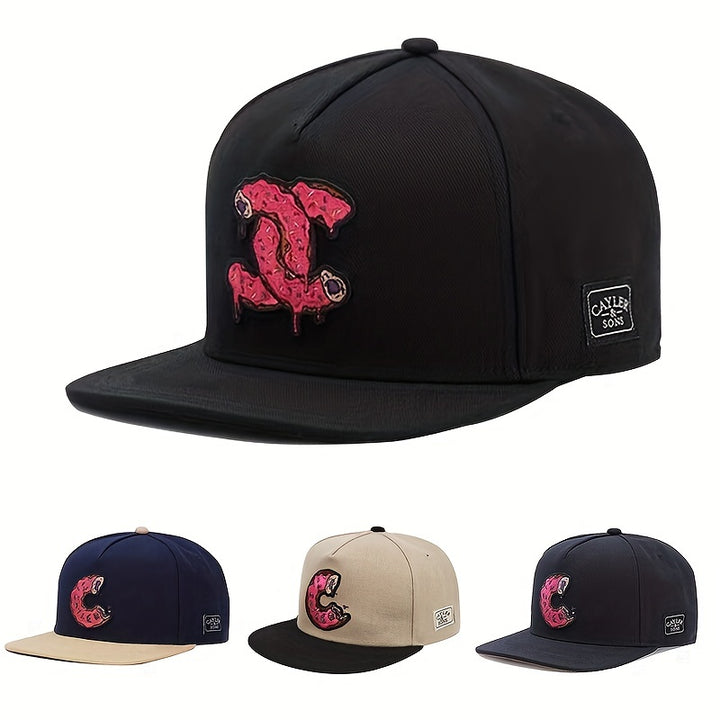 1pza, Gorra De Béisbol Con Ala Plana Y Letras De Hip Hop Para Hombre