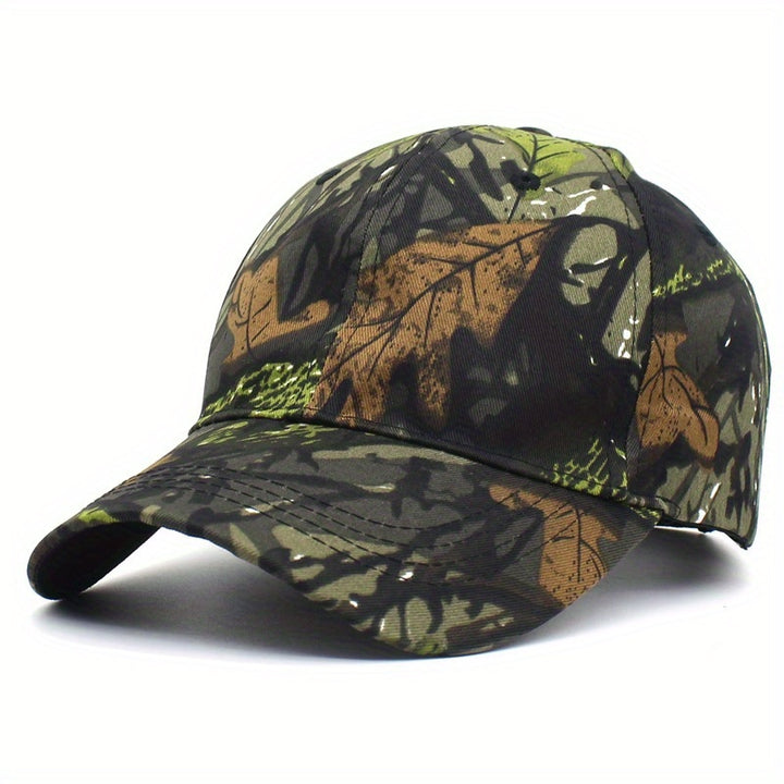 Gorra de Béisbol con Camuflaje para Hombre - Ajustable con Cierre de Presión, Protección Solar, Poliéster Transpirable, Ideal para Deportes al Aire Libre, Camping y Senderismo