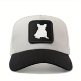 Gorra de béisbol para hombres y mujeres con malla trasera, gorra ajustable estilo French Bulldog Head Tilt, gorra de camionero hip hop anime cartoon, gorra transpirable de verano para exteriores