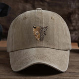 Gorra Trucker Grande para Mujeres y Hombres - Diseño de Cara de Guepardo con Estampado de Leopardo, Reducción de Cara, Transpirable en Azul//Blanco/Gris/Gris, Ajustable para Uso Casual, Oficina, Exterior - Ala Ancha (Unisex)