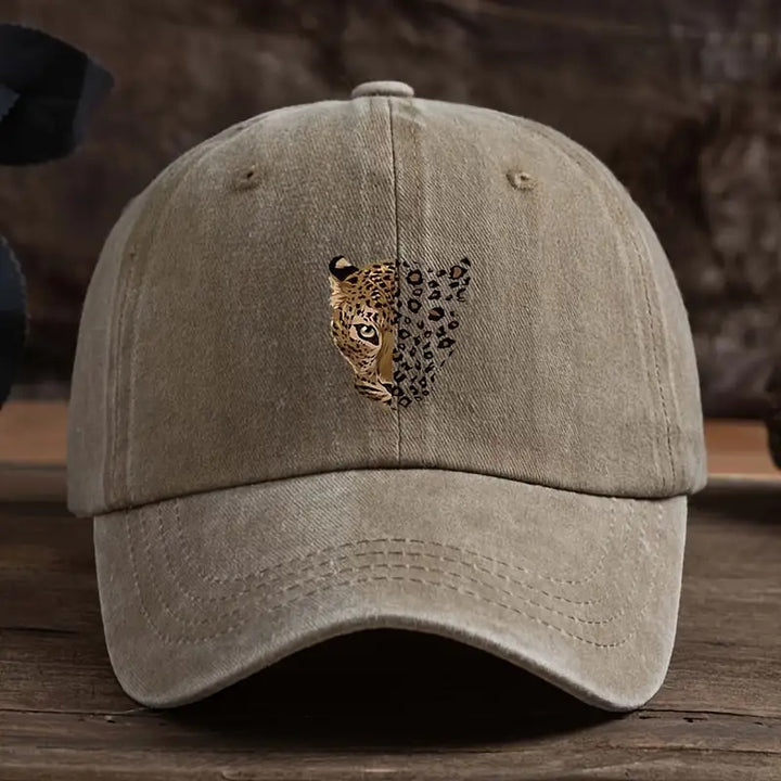 Gorra Trucker Grande para Mujeres y Hombres - Diseño de Cara de Guepardo con Estampado de Leopardo, Reducción de Cara, Transpirable en Azul//Blanco/Gris/Gris, Ajustable para Uso Casual, Oficina, Exterior - Ala Ancha (Unisex)