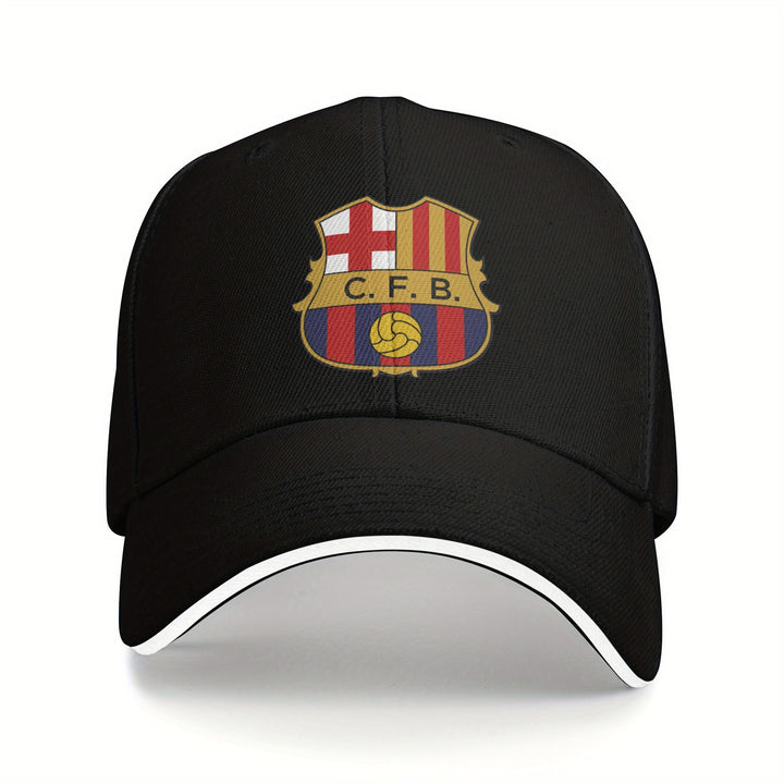Gorra de Béisbol Barcelona para Hombre - Visera Curva, Protección Solar SPF con Recubrimiento PVC, Ligera y Duradera - Regalo Ideal para Aficionados del Fútbol (), Diseño Deportivo, Actividades al Aire Libre