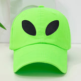 Gorra de Béisbol Bordada con Alien Verde Neón - Sombrero de Protección Solar Suave y Original para Hombres y Mujeres, Ligero y Elegante con Diseño en Forma de Huevo