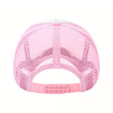 Gorra de Papá Anita Max Wynn - Snapback Ajustable, Gorra de Béisbol de Malla Transpirable con Visera Rosa y Diseño de Personaje de Dibujos Animados, Lavable a Máquina