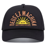 Sombrilla ajustable de malla hueca transpirable con bordado fino, adecuada para viajes, deportes al aire libre, ciclismo y conductores de camiones