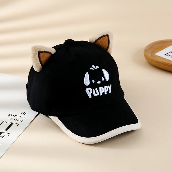 Gorra de béisbol para bebés de una pieza, estilo primavera y otoño, para niños de 1 a 4 años, moda, combinable con todo, verano, tres dimensiones, bordado, perro, chico, sombrero de sol, niña, gorra de pato.