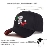 Gorra de Béisbol de 5 Paneles para Hombres con Hebilla Ajustable - Ligera para Primavera/Otoño, Emblema de Calavera Icónico y Diseño de Parte Superior Redonda, Gorra Casual para Viajes al Aire Libre (Sin Malla, Diseño Icónico) - Fácil de Cuidar para Estil