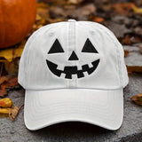 Gorras de béisbol con dos diseños, con bordado de cara de calabaza 3D, exudando un ambiente festivo, perfectas para estilo de calle.