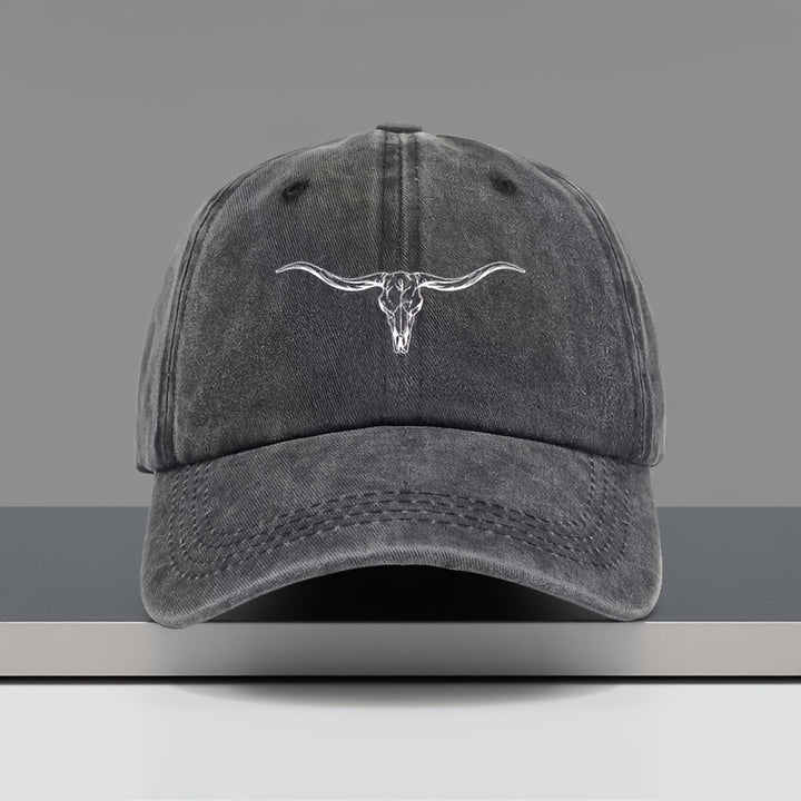 Gorra de Béisbol Retro con Calavera Occidental - Gorritos Ajustables Snapback para Hombres y Mujeres, Diseño Ligero & Duradera Unissexo Ideal Para Camping