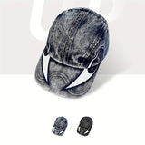 1 gorra de béisbol lavada americana con bordado doble cara de llamas para hombres y mujeres, gorra unisex ligera de estilo hip-hop con ala ancha y pico de pato, ideal para primavera/otoño