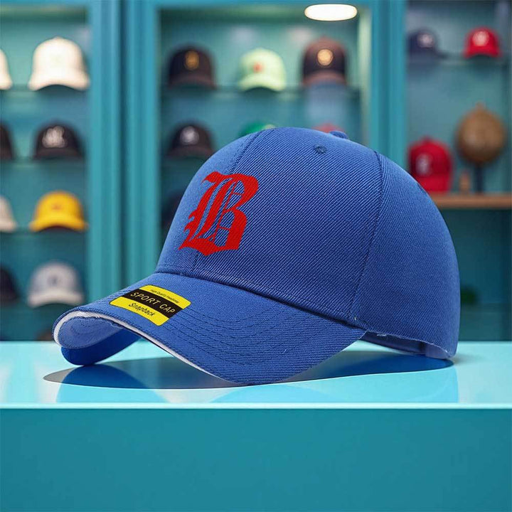 Gorra con Logo de Boston en Relieve para Hombres y Mujeres - Letras Rojas Audaces & Emblema B, Ropa Urbana Ligera Para Todas las Estaciones, Cierre Snapback, 6 Paneles Diseño Curvo Visir Lavable a Mancha Negra Con letras rojas Y Piping Blanco Gorro Casual