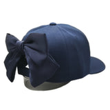 Gorra de Béisbol Ajustable Negra con Gran Lazo - Sombrero de Ala Ancha para el Sol, Ribete Blanco y Visera Curva para Exteriores, Casual, Viajes - Gorra Clásica de Papá (Duradera, Talla Única)