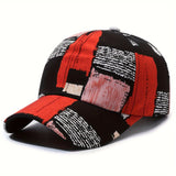 Gorra Snapback de Cuadros con Graffiti Moderna para Hombres y Mujeres