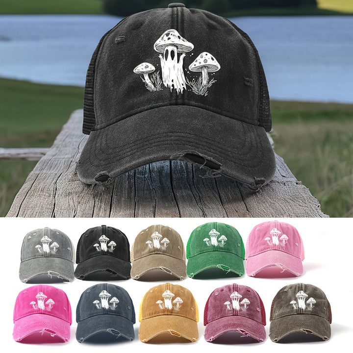 Gorra de béisbol retro lavada, estilo dad hat, ajustable y versátil, gorra suave para el sol