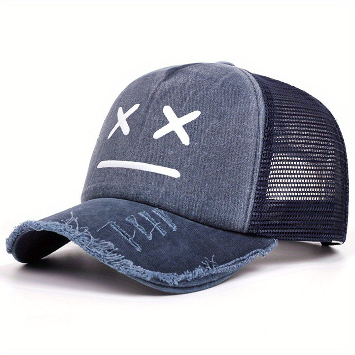 1 gorra de béisbol deportiva unisex de poliéster, protección solar, ligera, con cierre a presión, ajustada, para todas las estaciones, tejido tejido, solo lavar a mano.