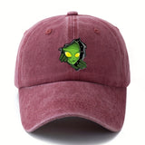Gorra de Béisbol MAKEFGE con Diseño Alien para Hombres y Mujeres - Gorra Ajustable Snapback Trucker con Estampado Verde Vibrante, Diseño de 6 Paneles, Tela Duradera para Camping al Aire Libre, Uso Casual (/Beige/Rosa/Azul Verdoso). Tela Tejida