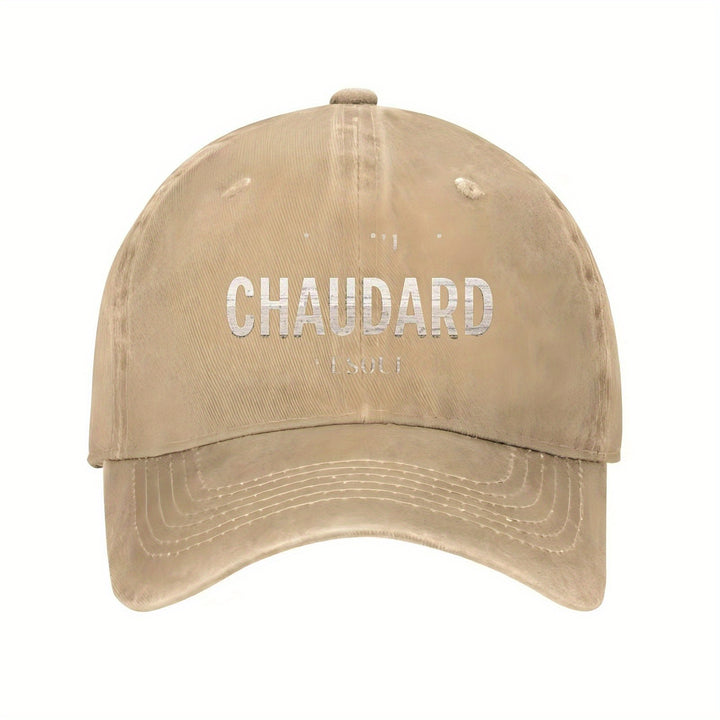 Gorra de Béisbol Transpirable para Hombres y Mujeres con Diseño Inspirado en el Chateaulle Chaudre Francés - Letras Negras/Blancas, Estructura Hexagonal & Visera Curva - Gorro Casual Deportivo Ideal Para Atuendos Cotidianos, Gimnasio o Actividades Físicas