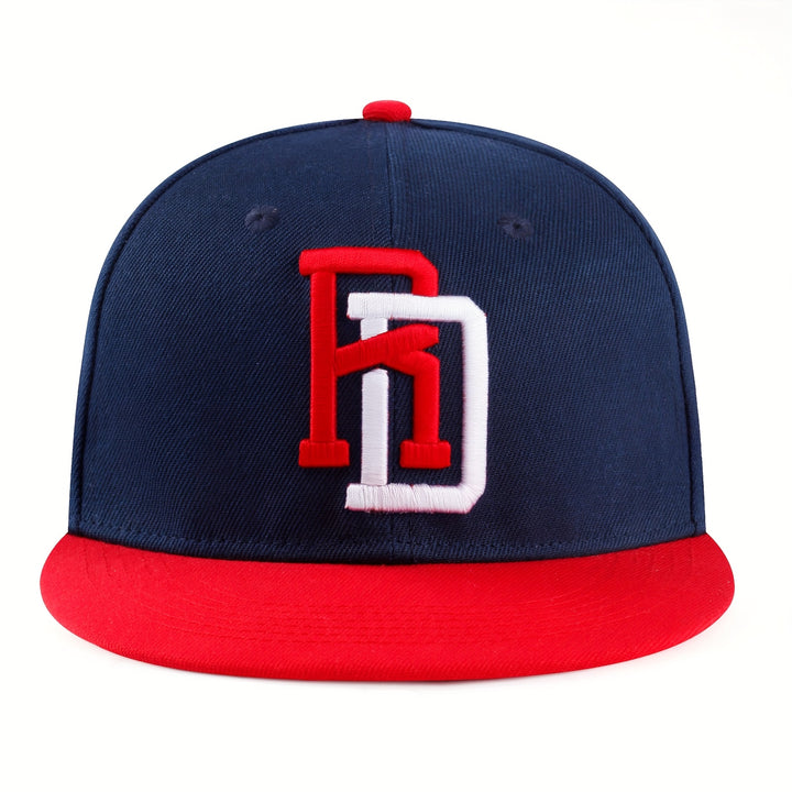 Gorra de béisbol de ala plana bordada con la bandera de la República Dominicana, apta para hombres y mujeres, talla ajustable, perfecta para usar todo el año, ideal para regalar.