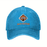 Gorra de béisbol internacional Navistar 2025 - Negro lavado con logotipo rojo y naranja, algodón transpirable, ajuste ajustable para deportes al aire libre, golf, running - Regalo elegante para hombres y mujeres