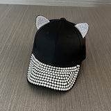 Gorra de niña nueva con forma de pico de pato y orejas de gato acuático, gorra de béisbol para el sol en primavera y verano