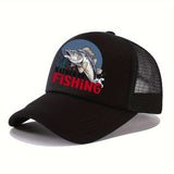 Gorra de Camionero de Malla Transpirable con Diseño de Pez Amoroso - Gorra de Béisbol Casual en Negro, Rojo y Azul para Pesca, Golf y Actividades al Aire Libre, Gorra de Pesca