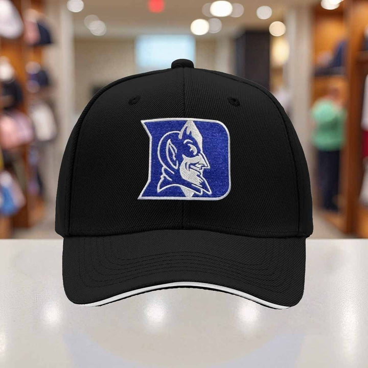 Sombrero de camionero ajustable para hombres de la Universidad de Duke - Ligero y transpirable, con diseño de cara de Diablo Azul, diseño negro y blanco, perfecto para deportes al aire libre y uso casual, accesorio de cabeza casual | Accesorio de cabeza a