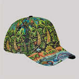 Gorra Deportiva Ligera para Hombres CUTEHSJ con Estampado de Palmera Tropical y Mariposa - Cierre Ajustable, Sombrero Transpirable para el Sol para Playa, Pesca, Actividades al Aire Libre & Vacaciones, Accesorio de Playa, Diseño Vibrante, Ajuste Cómodo