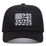 Gorra de béisbol bordada con diseño de estrella de pez, para hombre y mujer, gorra casual para eventos deportivos al aire libre, estilo conductor de camión americano