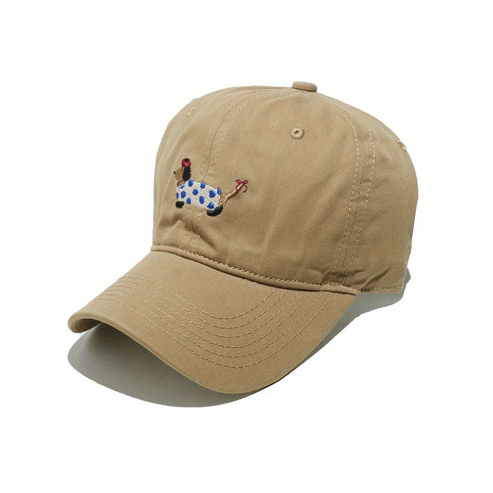 Gorra de Béisbol para Mujer - Cierre Ajustable Snapback, Sombrero Ligero y Transpirable para el Sol, Ideal para Diario, Fiestas o Escuela - Azul Pastel, Gorra con Diseño de Perrito Lindo para Amantes de los Perros, Accesorio Cómodo y Divertido, Moda Casua