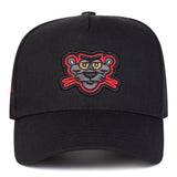 Gorra de béisbol ajustable con visera para hombre, diseño de león y tigre - Estampado animal rojo, parte trasera de malla transpirable, ligera para deportes al aire libre, viajes, fiestas en la playa - Sombrero casual de primavera/otoño, sombrero de viaje