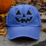 Gorras de béisbol con dos diseños, con bordado de cara de calabaza 3D, exudando un ambiente festivo, perfectas para estilo de calle.