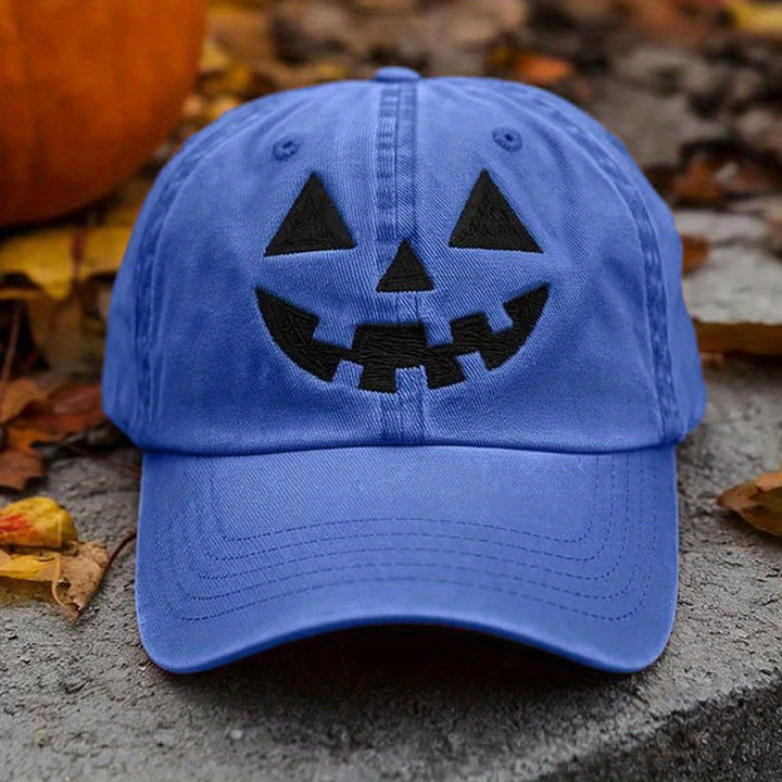 Gorras de béisbol con dos diseños, con bordado de cara de calabaza 3D, exudando un ambiente festivo, perfectas para estilo de calle.