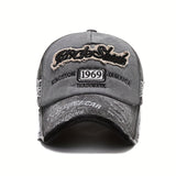 1 pieza, gorra para hombres y mujeres, lavada y desgastada, gorra de pico de pato, protección solar al aire libre, gorra de pesca, primavera, verano, borde roto, gorra de sol, moda