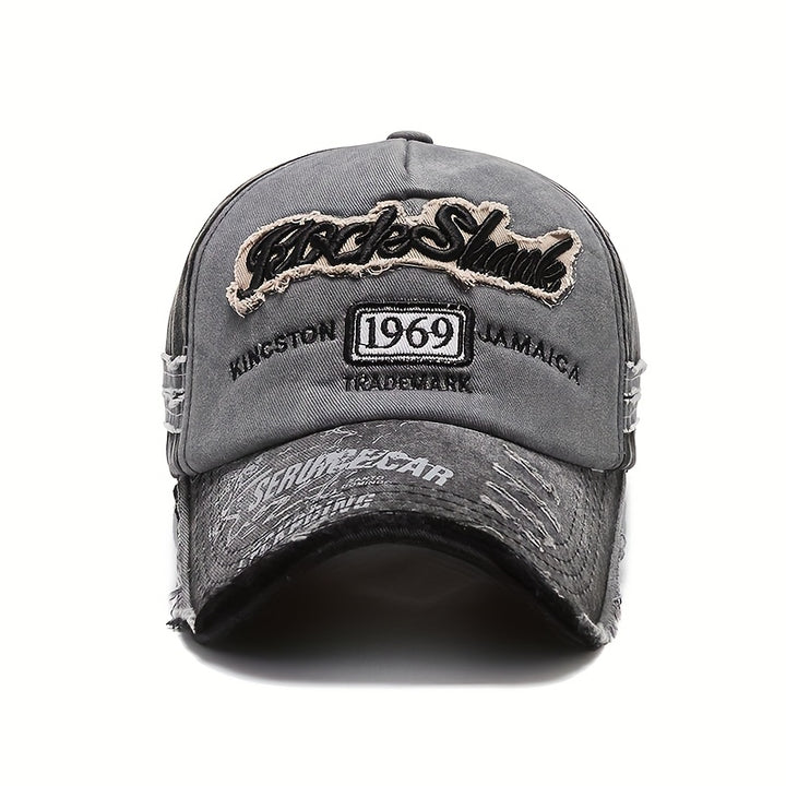 1 pieza, gorra para hombres y mujeres, lavada y desgastada, gorra de pico de pato, protección solar al aire libre, gorra de pesca, primavera, verano, borde roto, gorra de sol, moda