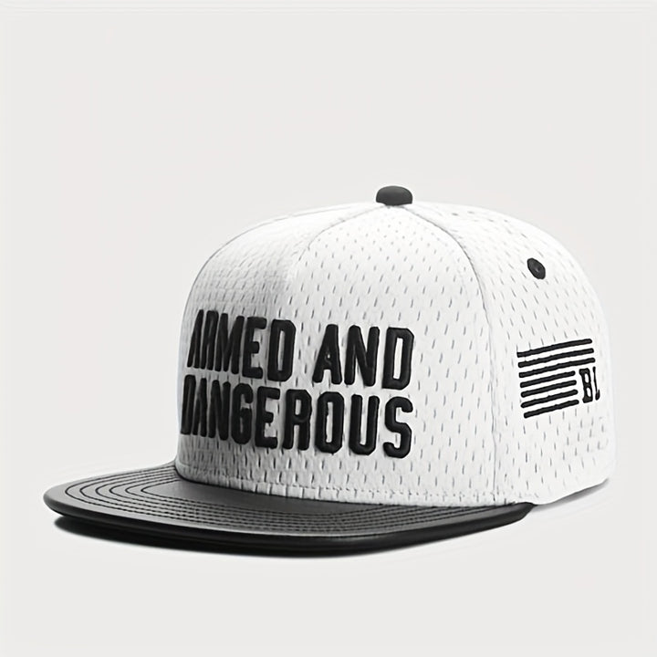 Gorra de Béisbol Universitaria Blanca con Letras - Estilo Casual y Académico con Diseño de 'A' y 'D' (para monogramas de atletas), Gorra de Poliéster Duradera para la Vida en el Campus y Atuendos Informales