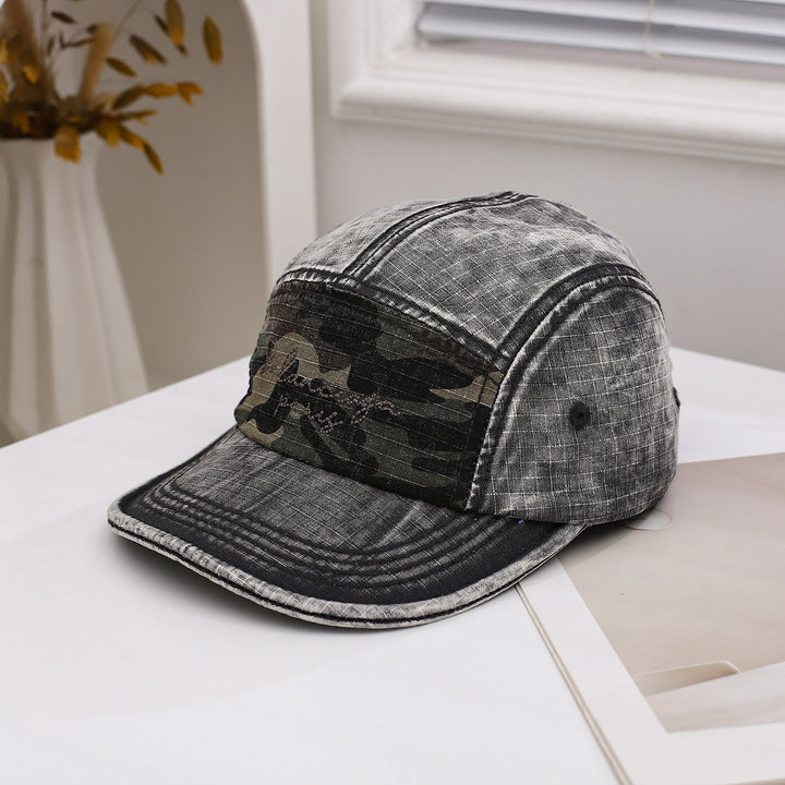 Gorra de béisbol de 5 paneles para hombre y mujer - Sombrero estructurado resistente con diseño de 5 paneles, ligero y transpirable para deportes al aire libre, ropa casual de calle, sombrero casual, estilo retro de pico de pato, equipo de cabeza duradero