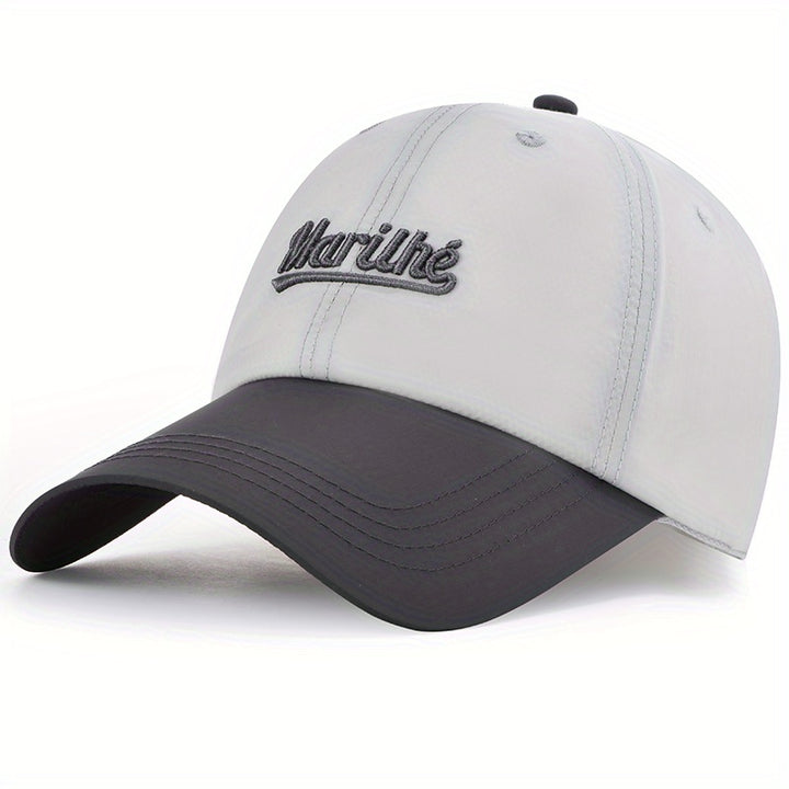 Gorra de béisbol ligera y transpirable para hombres y mujeres - Gorra ajustable con cierre de clic, gorra de verano de secado rápido con diseño de marlín, patrón de rayas blancas y azules, perfecta para pesca, actividades al aire libre y uso casual, gorra