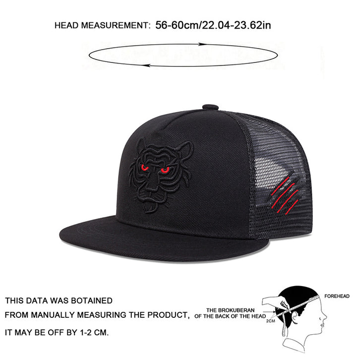 Gorra de béisbol para hombre con bordado de tigre, ajustable y transpirable, ideal para actividades al aire libre, protección solar, y perfecta para salidas en primavera y otoño, viajes y fiestas en la playa