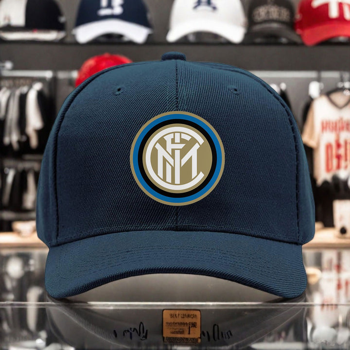 1 Gorra de béisbol con logo INTER y diseño 1909 - Poliéster ligero, ajustable con cierre a presión, visera curva, lavable a máquina, unisex para hombres y mujeres, perfecta para uso diario y eventos, gorra de béisbol