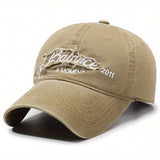 Gorra de Béisbol Unisex Retro con Bordado de Letras y Ala Ancha, Estilo Casual Versátil alfabético
