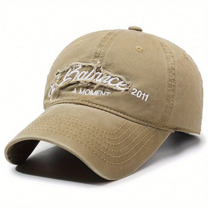 Gorra de Béisbol Unisex Retro con Bordado de Letras y Ala Ancha, Estilo Casual Versátil alfabético