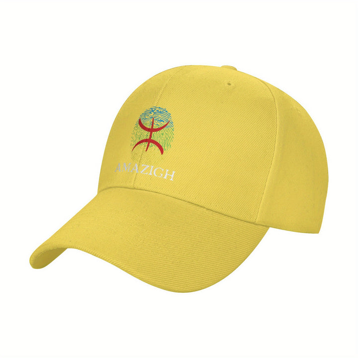 1 pieza de gorra de béisbol de poliéster con huella dactilar Amazigh, gorra de golf ajustable y transpirable, visera de moda con borde curvo para hombres y mujeres, gorra de sol ligera y casual Y2K, visera de sol Ha.