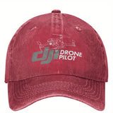 Gorra de béisbol con logo blanco y negro de DJI, ajustable, estilo callejero de alta calidad para hombres, lavable en máquina, gorra de béisbol ajustable | Gorra con logo | Equipo de cabeza duradero