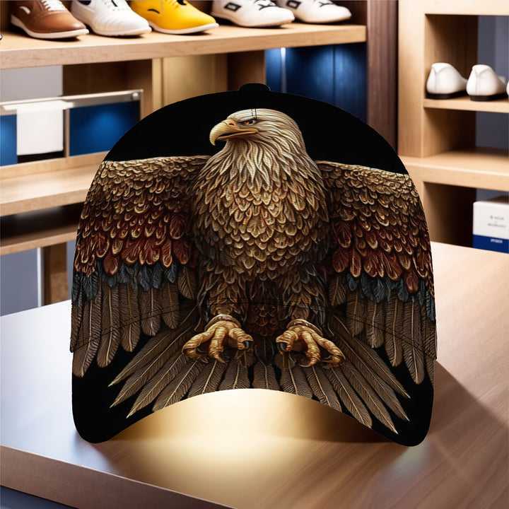 1 gorra de béisbol con alas de águila real - Diseño de alas abiertas, ajustable y ligero, para hombres y mujeres, ideal para correr al aire libre, hacer senderismo, fiestas, lavable en máquina, regalo ideal para deportes y ropa casual, accesorio de fiesta