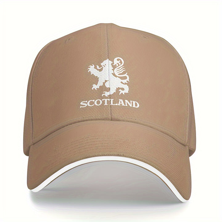 Gorra de béisbol clásica hippie con visera curva, gorra de camionero con estampado de león escocés, gorra snapback para deportes al aire libre casuales