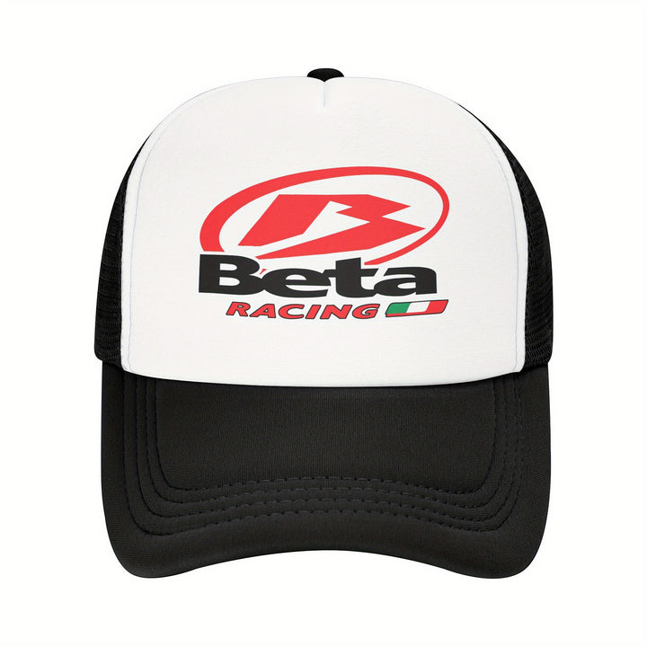 Gorra de béisbol Beta RACING de novedad para hombres y mujeres, gorra de malla ligera y transpirable, poliéster, gorra ajustable de camionero, diseño de dos tonos, adecuada para todas las estaciones, buena opción para regalos de vacaciones