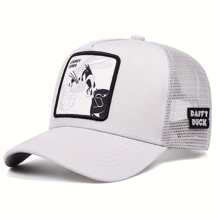 WB   Licencia Oficial - Estilo Ligero y Ajustable Snapback, Logo Icónico de , PVC/ABS Duradero, Gorra Trucker Unisex para Hombres y Mujeres (Merchandising de )