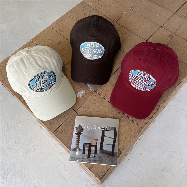 Novedad primavera-verano: gorra de béisbol retro con diseño único, logo americano bordado y visera curva