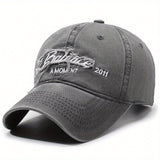 Gorra de Béisbol Unisex Retro con Bordado de Letras y Ala Ancha, Estilo Casual Versátil alfabético